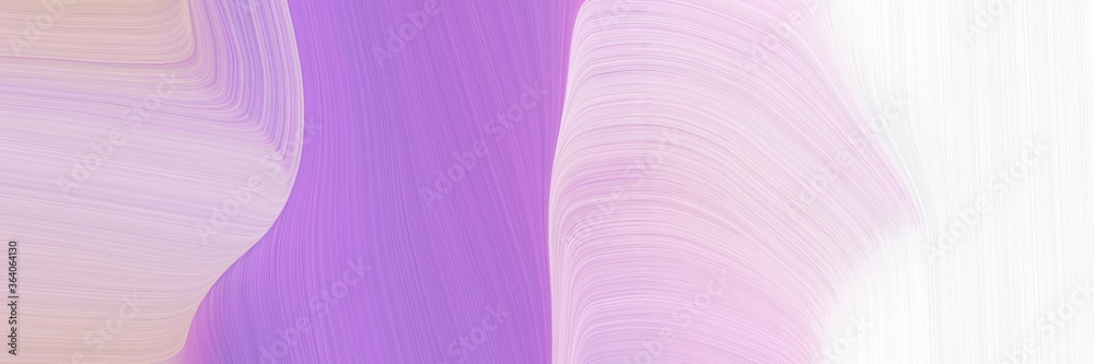 Poster abstract surreal header design with pastel pink, thistle and medium orchid colors. fluid curved lines with dynamic flowing waves and curves for poster or canvas