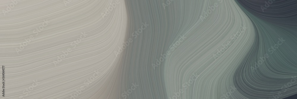 Aufkleber abstract dynamic header design with gray gray, dark slate gray and ash gray colors. fluid curved flowing waves and curves for poster or canvas