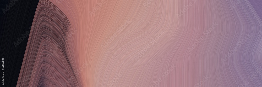 Aufkleber abstract modern horizontal banner with rosy brown, very dark pink and old mauve colors. fluid curved