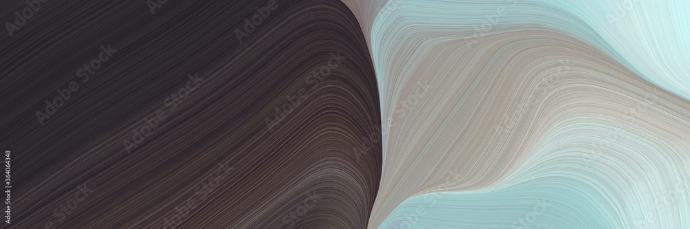 Aufkleber abstract decorative horizontal banner with very dark violet, pastel blue and rosy brown colors. flui