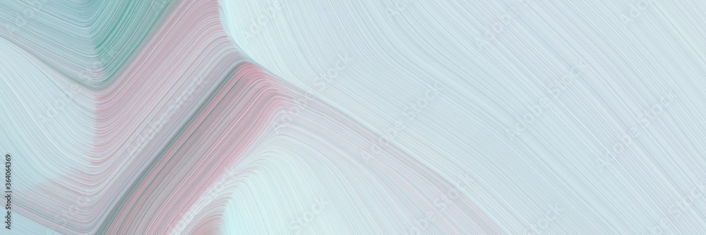 Fototapete abstract colorful horizontal banner with light gray, cadet blue and pastel purple colors. fluid curv