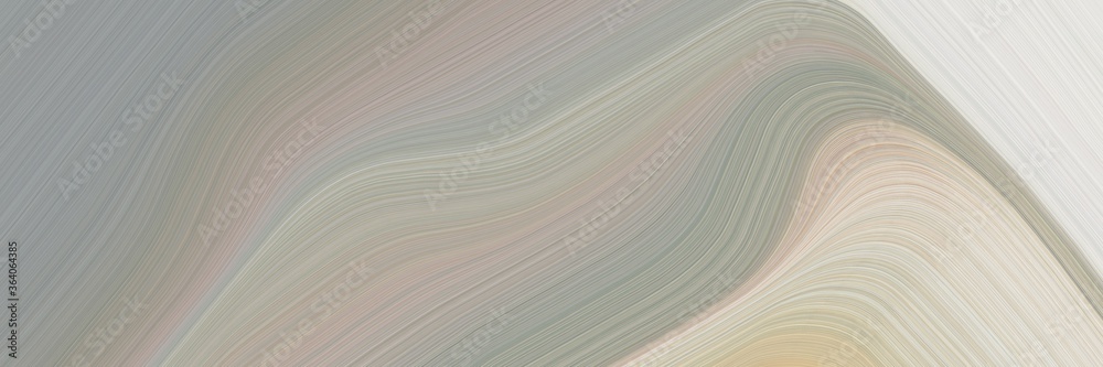 Leinwandbilder abstract artistic banner design with dark gray, antique white and pastel gray colors. fluid curved l