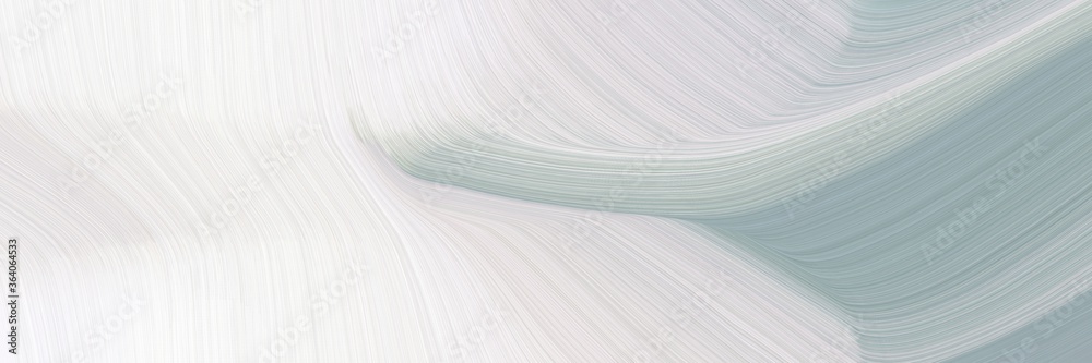 Wall mural abstract moving designed horizontal banner with lavender, dark gray and ash gray colors. fluid curve