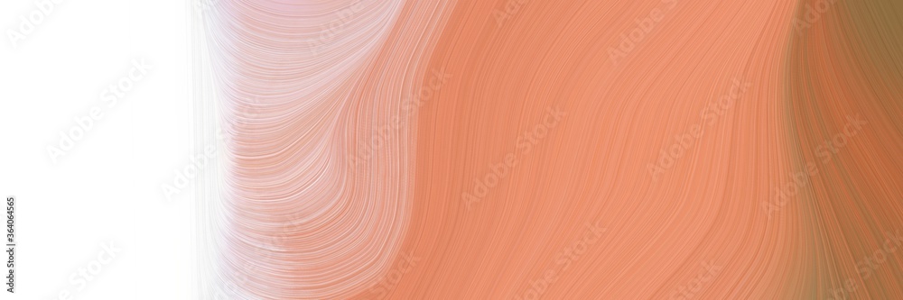 Leinwandbilder abstract modern banner design with dark salmon, pastel pink and tan colors. fluid curved lines with 