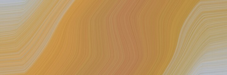 abstract modern header design with peru, ash gray and tan colors. fluid curved flowing waves and curves for poster or canvas