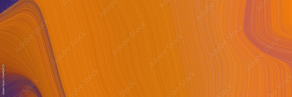 Aufkleber abstract moving banner with coffee, old mauve and sienna colors. fluid curved lines with dynamic flo