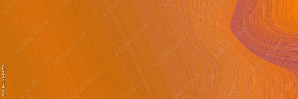 Fototapete abstract artistic designed horizontal banner with coffee, indian red and bronze colors. fluid curved