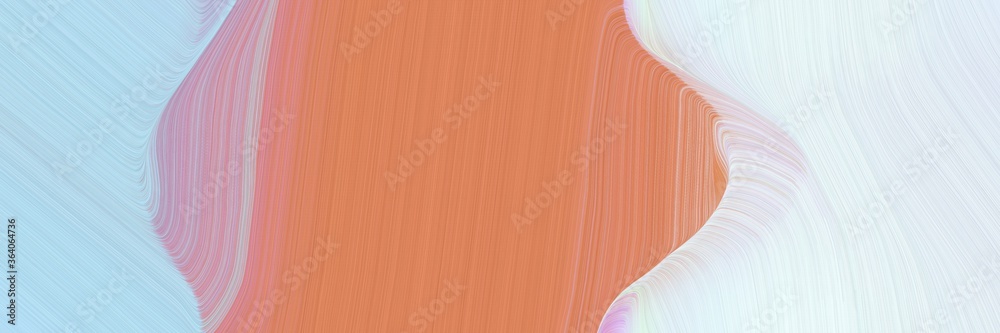 Fototapete abstract artistic header design with lavender, peru and rosy brown colors. fluid curved lines with d