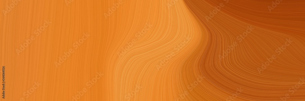 Aufkleber abstract colorful designed horizontal banner with bronze, saddle brown and coffee colors. fluid curv