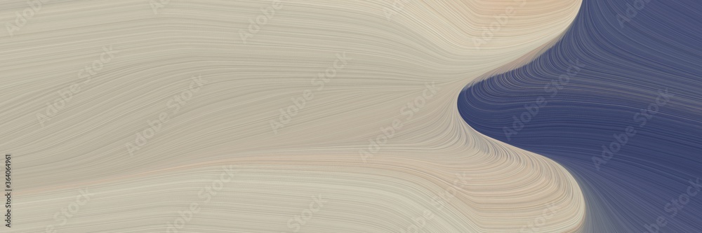 Poster abstract moving header with ash gray, dark slate blue and gray gray colors. fluid curved flowing wav