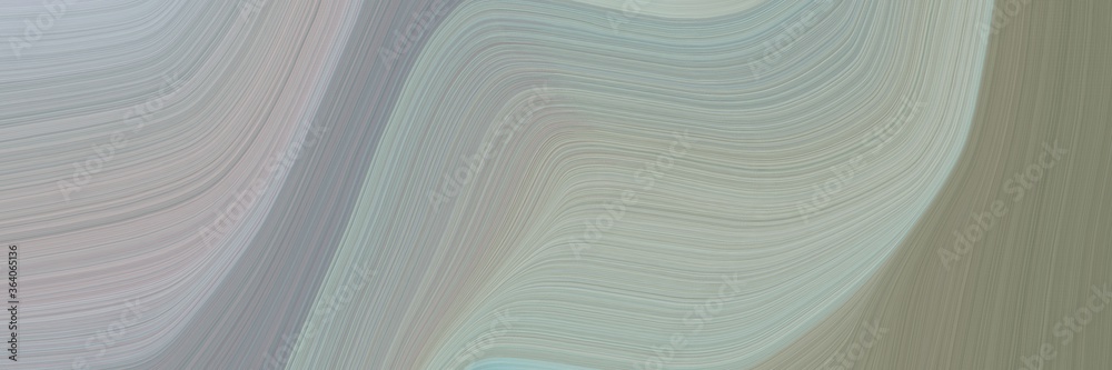 Aufkleber abstract artistic header with dark gray, gray gray and silver colors. fluid curved flowing waves and