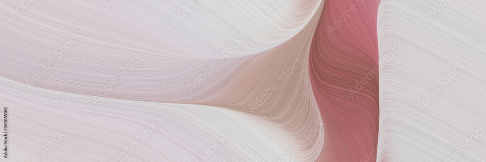 Poster abstract surreal banner with light gray, antique fuchsia and rosy brown colors. fluid curved flowing