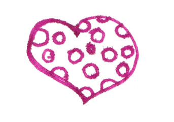 heart marker line icon valentines day pink
