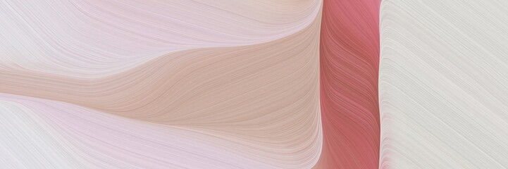 abstract dynamic designed horizontal header with light gray, indian red and rosy brown colors. fluid curved lines with dynamic flowing waves and curves for poster or canvas