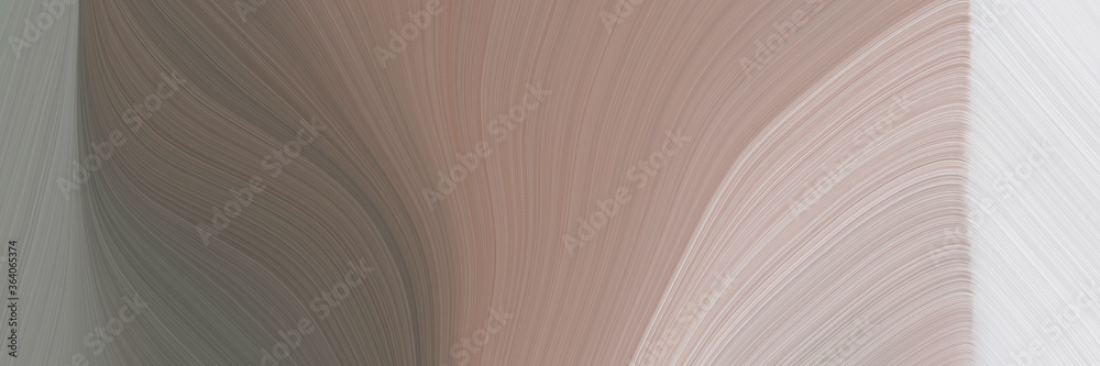 Aufkleber abstract dynamic horizontal header with gray gray, old lavender and light gray colors. fluid curved lines with dynamic flowing waves and curves for poster or canvas