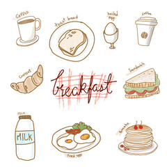 freakfast vector set illustration