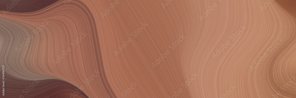 Aufkleber abstract dynamic banner with pastel brown, old mauve and dark salmon colors. fluid curved lines with dynamic flowing waves and curves for poster or canvas