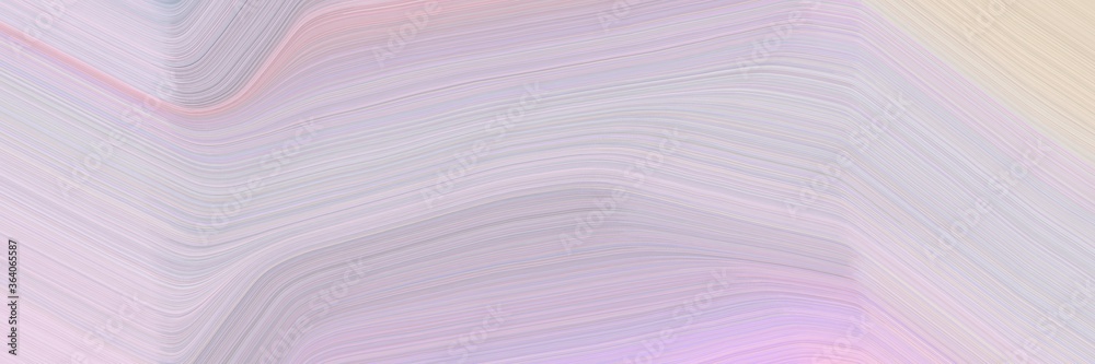 Poster abstract flowing horizontal banner with thistle, pastel pink and lavender blue colors. fluid curved 
