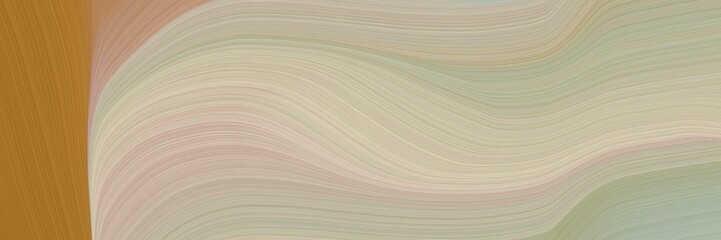 abstract decorative horizontal header with tan, sienna and dark khaki colors. fluid curved lines with dynamic flowing waves and curves for poster or canvas