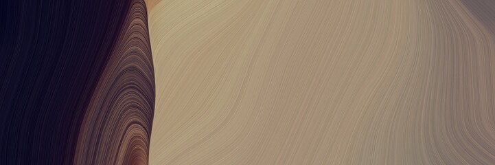 abstract artistic horizontal header with gray gray, very dark pink and old mauve colors. fluid curved flowing waves and curves for poster or canvas