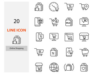 set of online shopping icons, shop, cart, buy, store, delivery