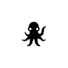 Octopus Vector Icon. Isolated Octopus, Sea Animal, Food Illustration Icon