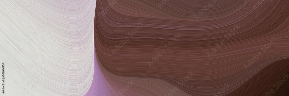 Poster abstract surreal header design with old mauve, light gray and pastel purple colors. fluid curved flowing waves and curves for poster or canvas