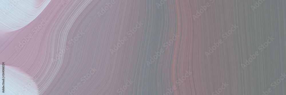 Poster abstract modern designed horizontal banner with gray gray, light gray and pastel purple colors. fluid curved lines with dynamic flowing waves and curves for poster or canvas