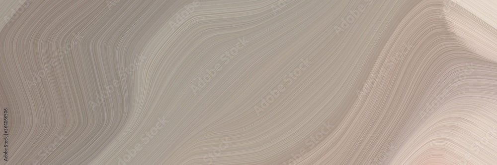 Poster abstract colorful horizontal banner with rosy brown, pastel gray and old lavender colors. fluid curved lines with dynamic flowing waves and curves for poster or canvas