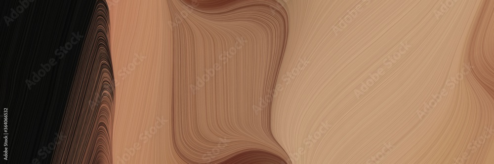 Poster abstract artistic banner design with rosy brown, very dark pink and brown colors. fluid curved lines