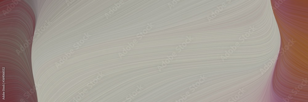 Poster abstract dynamic designed horizontal header with dark gray, old mauve and pastel brown colors. fluid curved lines with dynamic flowing waves and curves for poster or canvas