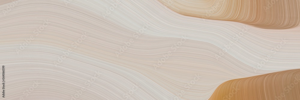 Poster abstract flowing banner design with pastel gray, peru and rosy brown colors. fluid curved lines with dynamic flowing waves and curves for poster or canvas