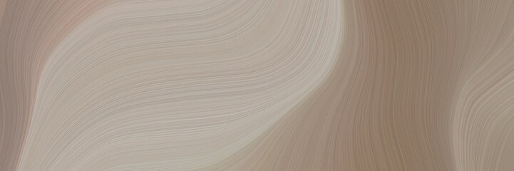 abstract colorful horizontal header with rosy brown, pastel brown and silver colors. fluid curved flowing waves and curves for poster or canvas