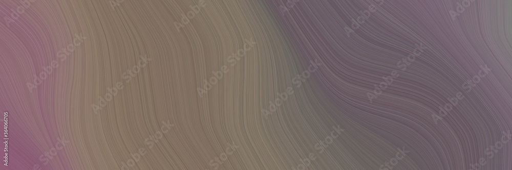 Poster abstract moving horizontal header with old lavender, gray gray and old mauve colors. fluid curved flowing waves and curves for poster or canvas