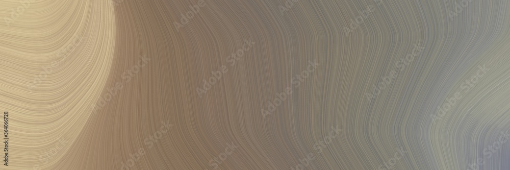 Poster abstract moving header design with gray gray, tan and rosy brown colors. fluid curved flowing waves and curves for poster or canvas