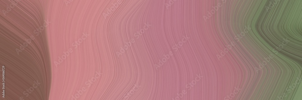 Poster abstract decorative designed horizontal header with rosy brown, pastel brown and dim gray colors. fl