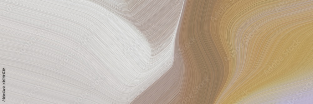 Poster abstract colorful banner design with pastel gray, dark khaki and rosy brown colors. fluid curved flowing waves and curves for poster or canvas