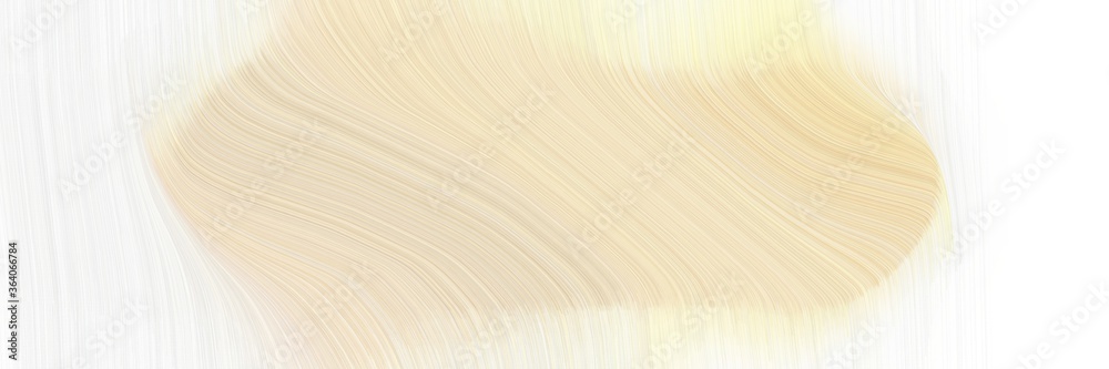 Poster abstract colorful designed horizontal banner with wheat, white smoke and beige colors. fluid curved flowing waves and curves for poster or canvas