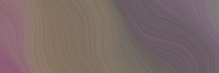 abstract moving horizontal header with old lavender, gray gray and old mauve colors. fluid curved flowing waves and curves for poster or canvas