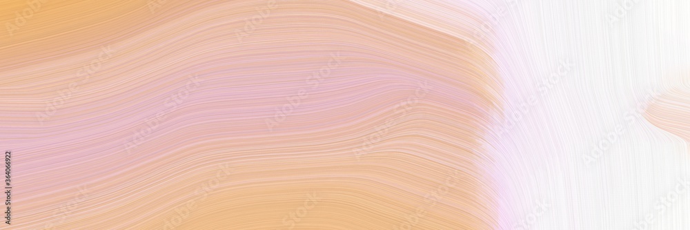 Poster abstract moving header with baby pink, white smoke and burly wood colors. fluid curved lines with dynamic flowing waves and curves for poster or canvas