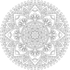 Figure mandala for coloring doodles sketch - 364068307