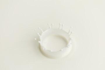 close up of a milk crown splash