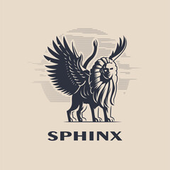 Egyptian mythical creature Sphinx. 