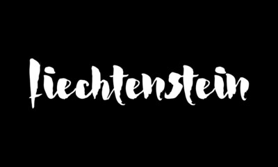 Liechtenstein Country Name Handwritten Text