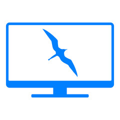 Naklejka premium Fregattvogel und Monitor