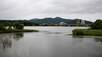 River visible on a cloudy day