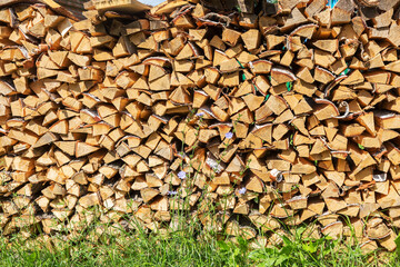Cross section of the timber for the background. Selective trendy soft focus.