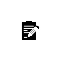 Memo vector icon. Isolated note, notepad and pen illustration