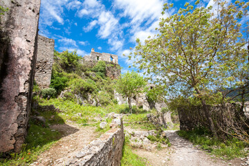 Kayakoy as known Turkish ghost town, Fethiye, Turkey