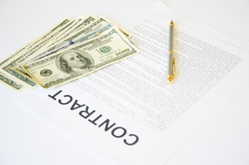 signing a contract. getting money for a deal. apartment purchase. buying a car